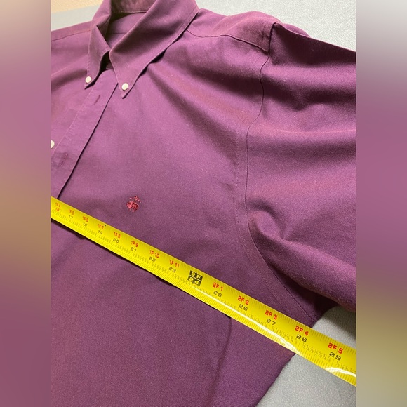Brooks Brothers Shirt Mens 2XL Maroon Regent Fit Supima Cotton Long Sleeve - Picture 14 of 15